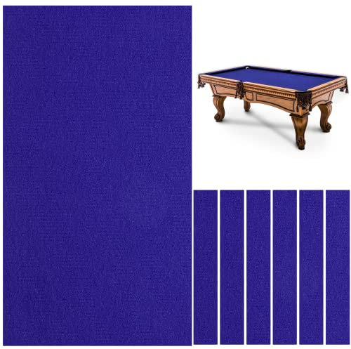 Billardtisch-Filztuch, 2,5 m mit 6 Stoffstreifen, für 2,4 m Indoor-Pool-Tisch (blau)