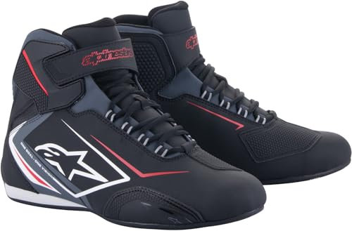 Alpinestars 2544519-153-8.5, Stivali da Moto City & Urban Uomo, Nero, Bianco, Grigio, 41 EU