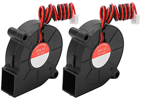 Dioche 24V 5015 Blower Fan Silent, 2 Stück 3D Druckerlüfter, Geräuschloser Lüfter, passend für Ender-3, Ersatzteil, 50 x 50 x 15MM