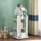 BTGGG Kids Bookshelf Rotating Children's Bookcase with Storage, White Bookcase Floor Standing Book Storage Rack Kids Bookshelves Organiser for Kid Room, Bedroom, Study, Kindergarden