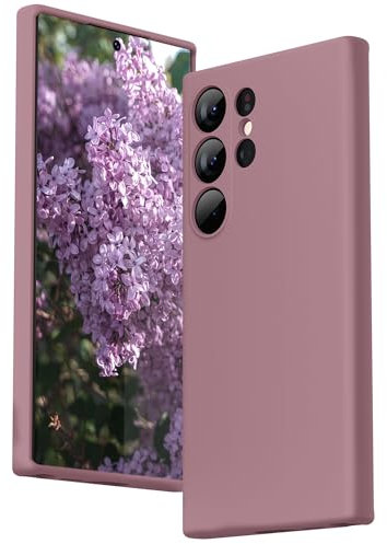 SURPHY Cover Per Samsung Galaxy S24 Ultra 6,8'' con Protezione Fotocamera,Silicone Custodia per Samsung Galaxy S24 Ultra 6,8'', Viola lilla