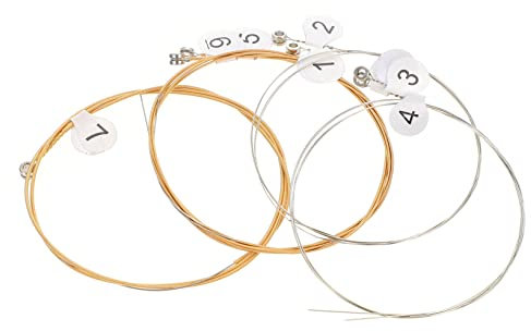 SAFIGLE 7stücke Teiliges Für Harfen Mit Saiten Aus Hochwertigem Material Robust Und Bruchfest Mit Einfacher Montage Und Austausch Für Süßeres Und Resonanteres Klangbild