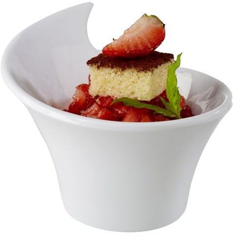 APS 79041 Schale FRIENDLY, Dippschale, Snackschale, aus recyceltem Kunststoff (PET), 8,5 x 7 cm, Höhe 6 cm, 0,07 Liter, weiß