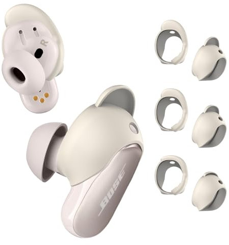 MOWYEOK 3 Pairs Soft Silicone Replacement Non-Slip Ear Hook Covers, Compatible with Bose QuietComfort Ultra, Earbuds II, White