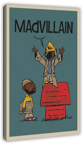 NTRECS MF DOOM Poster Madvillainy Poster auf Leinwand, Schlafzimmer-Dekor, Sportlandschaft, Büro, Raumdekoration, Geschenk, Rahmen-Stil, 60 x 90 cm