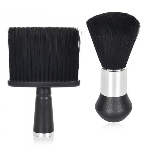 2 Pièces Brosse Plumeau de Coiffeur pour le Cou Cheveux, Brosses de Cou de Barbier de Coiffure, Professional Doux Brosse de Coiffeur, Balais à Cou Brosse à Cheveux pour Maison Salon de Coiffure