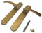 SolaDirect Modern Gold Interior Door Handle Set with Sleek Lever Design and Backplate, Ideal for Bedroom and Bathroom Doors, Durable and Easy to Install, Includes All Necessary Screws and Components