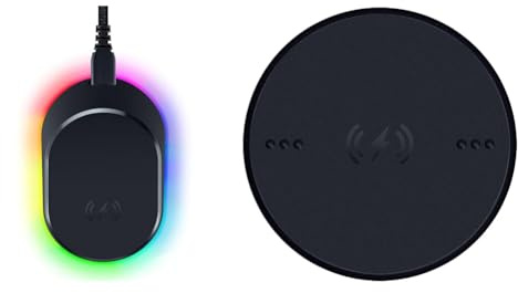 Razer Mouse Dock Pro & Charging Puck - Station de Recharge magnétique sans Fil & Module pour Souris & Wireless Charging Puck - Module de Charge sans Fil pour Souris Razer compatibles - Noir