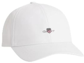 GANT Unisex HIGH Shield Cotton Twill Cap Baseballkappe, White, One Size