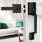 MAXECURITY Front Door Handle, Bronze Exterior Door Handle with Reversible Lever, Modern Front Entry Door Handle for Right or Left Handed Doors, Front Door Handle No Lock, Oil Bronze