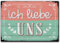 LANOLU Kühlschrankmagnete lustig- Ich Liebe Uns - lustige Magnete mit Sprüchen und witzigen Motiven 8x5,5cm