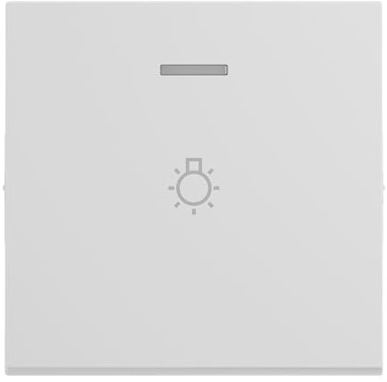 LEGRAND, SEANO 765116 - Altalena con simbolo di luce per interruttore retroilluminato, interruttore a croce, coperchio dell'interruttore, piastra a bilanciere, colore: Alluminio laccato