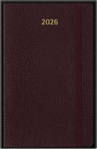 Moleskine Weekly Planner 2026 Precious and Ethical, 12-Month Weekly Planner With Space For Notes, Vegan Soft Cover Python Effect, Bordeaux Color, Size 13x21 cm