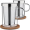 Cosumy Teetasse mit Deckel und Sieb - 2er Set Teeglas mit Sieb & Untersetzer 400ml - Teebecher Groß aus Borosilikat Glas - Feinmaschiger Filter