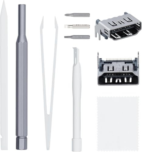 Tolesum 2 pezzi Porta HDMI per PS5, Connettore di Ricambio per Interfaccia presa a Porta HDMI per PS5 Digital Edition/UHD con Strumenti di Installazione