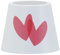 Zafferano, Poldina Cover aus Metall, Sonderedition zum Valentinstag, Kompatibel mit Poldina Lampen, Italienisches Design, Ø11.4 x 8.9 cm, Farbe Weiß - Rote Herzen