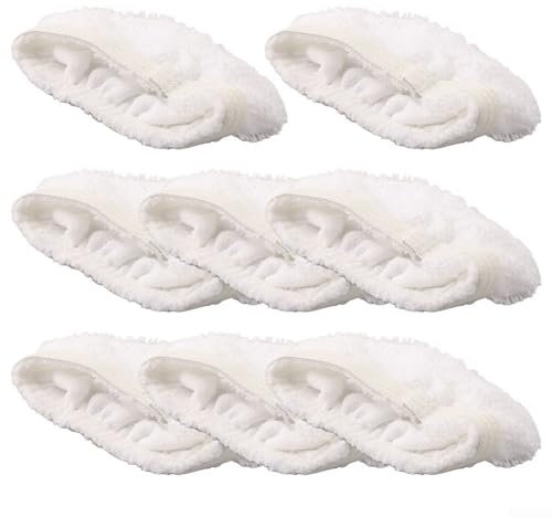 Lot de 8 tampons de rechange en microfibre pour nettoyeur vapeur Wagner PurSteam pour nettoyeur vapeur Dupray lavables