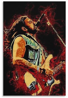 BNCVJFI Lemmy Kilmister singendes Poster, Leinwand, Poster, Schlafzimmer, Dekoration, Landschaft, Büro, Raumdekoration, Geschenk, 30 x 45 cm