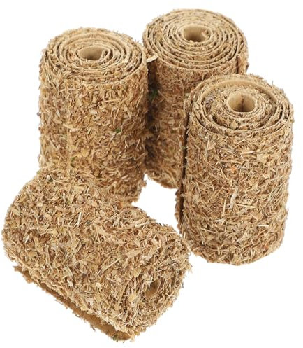 Mipcase 4stücke Miniatur Heuballen Aus Kleine Künstliche Mini-heuballen Für Tischdeko Bastelprojekte Fotorequisiten Rustikale Dekoration Für Mini-Bauernhof-szenen