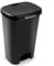 pcmoviles – Cubo de Basura de Plástico con Pedal | 50 Litros | Libre de BPA | Papelera con Apertura de Pedal | Color Negro | 63,5 x 41 x 36 cm