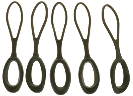 5 pezzi antiscivolo forte cerniera tiretto zip tira zip chiusura zip verde militare, 66 mm