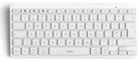 Inateck ultradünne Bluetooth-Tastatur, 3 Bluetooth Kanäle, ergonomisch