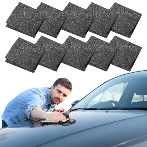 10 Piezas Nano Sparkle Cloth - Paño Reparador Arañazos Coche para Eliminar Arañazos Leves y Marcas, Universal para Todas las Pinturas de Coche y Vehículos