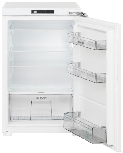 SHARP SJ-LD125E0XD-EU Einbaukühlschrank für 88er Nische (EEK D, 126 L, 32 dB), (Gemüsefach mit Feuchtigkeitsregler), Festtür, H87,5 x B54cm