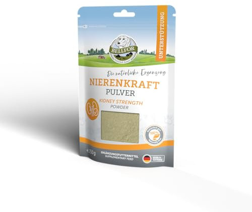 Bellfor Nierenkraft Pulver für Hunde 250g – Natürliches Ergänzungsfuttermittel zur Unterstützung der Nierenfunktion mit Ackerschachtelhalm