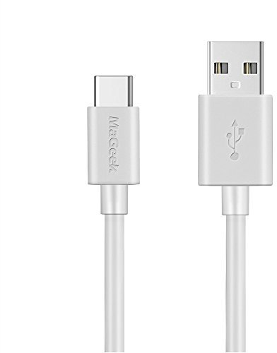 MaGeek® 1,8m Cable USB Tipo C (USB-C) a USB 2.0 Extra Largo para Samsung Galaxy S8, S8+, Nexus 6P, LG G6, nuevo MacBook, Google Pixel XL, OnePlus2 y más (Blanco)