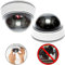 O&W Security Lot de 2 caméras dôme factice professionnelles avec LED clignotante avec objectif et clignotant