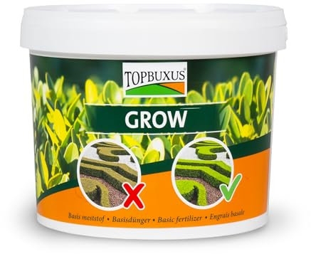 TOPBUXUS GROW - Professional Boxwood Fertilizer - 5kg for 100m2 Boxwood - No Yellow Leaves