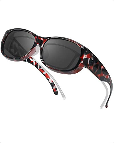 SIPHEW Sonnenbrillen Überziehbrille UV400 Schutz, Fit-Over Brille Überzieh Sonnenbrillen Clip für brillenträger Damen Herren