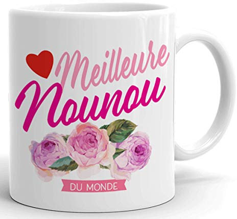 Tasse Mug Cadeau Nounou -Meilleure Nounou du Monde- Original Personnalisé Geniale Anniversaire Fête Noël