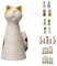 NETPROSHOP Zaunhocker Zaunfigur Viele Tiere und Figuren Steinzeug Höhe ca. 16-18 cm, Auswahl:Katze