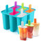 Eisformen Silikon,DEHUB Eisformen Eis am Stiel Silikon,6 Popsicle Formen Set,LFGB Geprüft und BPA Frei Eisform Lebensmittelqualität EIS-Pop-Hersteller,Ice Lolly Mold mit Sticks und Tropfschutz(Blau)