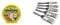 Frog Tape Yellow Delicate Surface Painters Masking Tape 24mm x 41.1m. & Harris Seriously Good No Loss Paint Brushes for Walls and Ceilings, 5 Brush Pack, 0.5 1 1.5 2