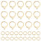 UNICRAFTALE 40Stk Golden Runde Leverback Ohrringhaken 14.5x12.5mm Edelstahl Hebel Ohrring Metall Brisur Ohrringe Mit 60stk Offene Biegeringe Hypoallergener Für DIY Ohrring Schmuckherstellung