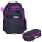 Elephant 2 Teile Set Rucksack Signature Hero Schulrucksack 12723 + Mäppchen Box (Tiff Lila Black 13015)