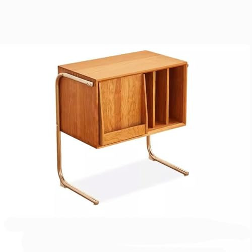 Stehendes Bücherregal für Wohnzimmer Bücherregal aus Kirschholz, Massivholz, Zeitschriftenschrank, Bücherregal, Beistelltisch, Schlafzimmer, Aufbewahrungsschrank, einfacher Baumstamm Bücherregale