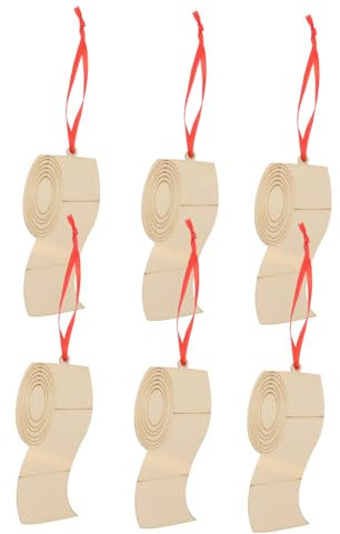 Alipis 6St Toilettenpapier Anhänger aus Holz Dekoration Schlafzimmer Bedroom Decor Graffiti-Anhänger Weihnachtsdekorationen Ornament Christbaumschmuck weihnachtsschmuck zum aufhängen