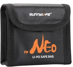 BeisDirect NEO Drone Battery Bag - Explosion Proof, Flame Retardant, Safe Storage for DJI NEO Batteries (L)