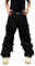 Zewool Mens Baggy Jeans Y2k Hip Hop Skater Fringe Frayed Edges Jeans Patchwork Wide Leg Denim Pant Straight Tassel 2000s Streetwear Loose Relaxed Fit Rock Skateboard Revival,B10 Black,XL