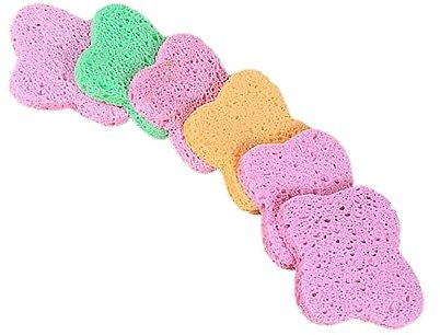Baluue 15piezas Esponjas Faciales De Madera Natural De Almohadillas De Limpieza Suaves Para Desmaquillado y Cuidado Piel Aleatorios