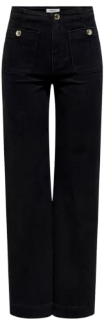 ONLY Damen Onlmadeline Hw Wid Pocket DNM Gua554Noos Only Female Jeans mit Weitem Bein Onlmadeline Hohe Taille Weiter Beinschnitt Jeans