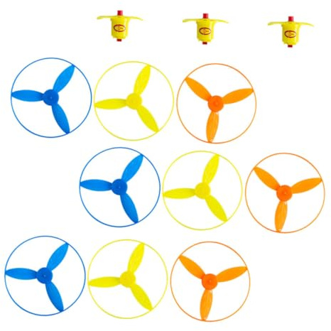 Luxshiny 8 Sets Outdoor Sports Flying Disc for Ejection Launchers, Mixed Color Flying Plates for Garden Play Random Color