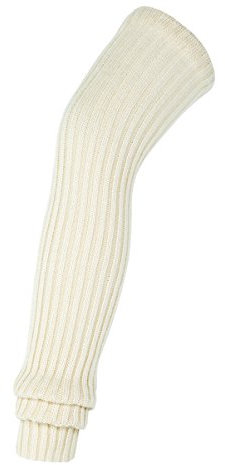 Urban GoCo Damen Stulpen Overknee Strick Beinwärmer (Weiß)