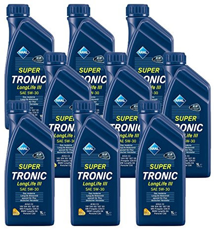 9x 1 L Liter ARAL SuperTronic Longlife III 3 5W-30 Motoröl