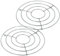 COM-FOUR® 2X sous-Plat en métal - sous-Plat Rond pour casseroles, poêles ou théières - Rangement poele -Ø 20 cm. (2 Stück - silberfarben)