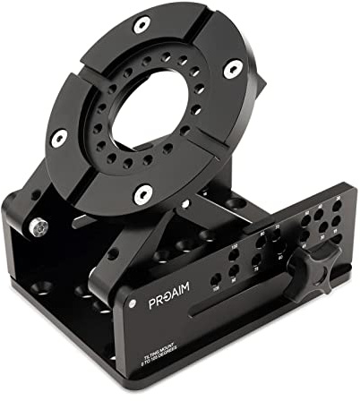 PROAIM Mitchell Wedge Tilt Camera Mount for Dutch Angle, Underslung & Low Angles. Mitchell Base to Cheese Plate Base. Payload: 100kg/220lb. Tilt Angle: 0°-105 (P-MTCL-WP)